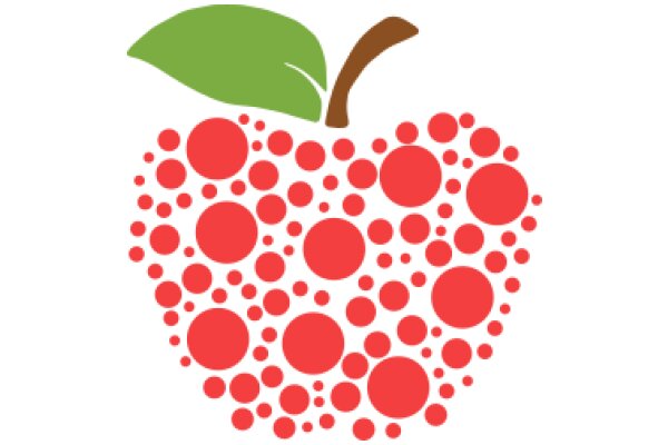 Vibrant Apple with Red Bubbles