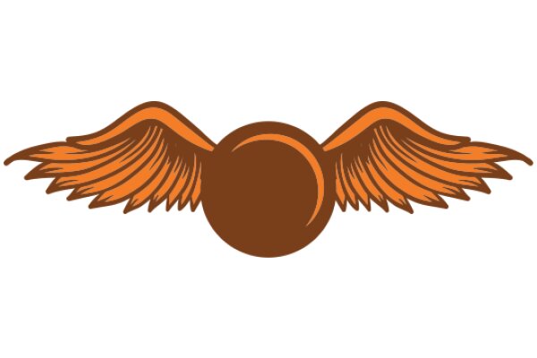 Stylized Orange Wings with a Brown Center