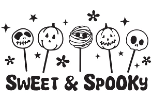 Sweet & Spooky: A Halloween-themed poster featuring candy pops and a playful message.