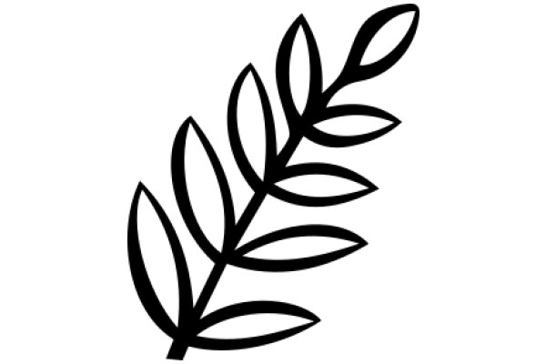 Stylized Black Leaf Design