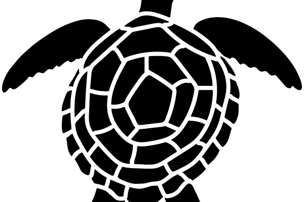 Stylized Turtle Silhouette