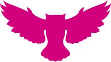 Vibrant Pink Eagle Logo