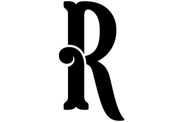 Stylized Letter 'R' with a Swirl Design