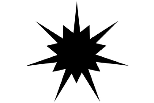 Stylized Black Starburst Design