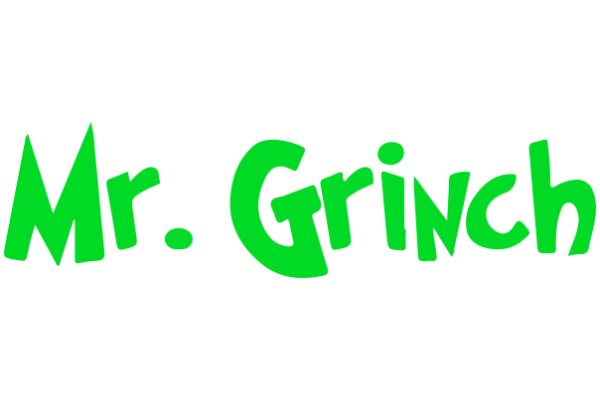 A Simple, Green Logo for a Company Named 'Mr. Grinch'