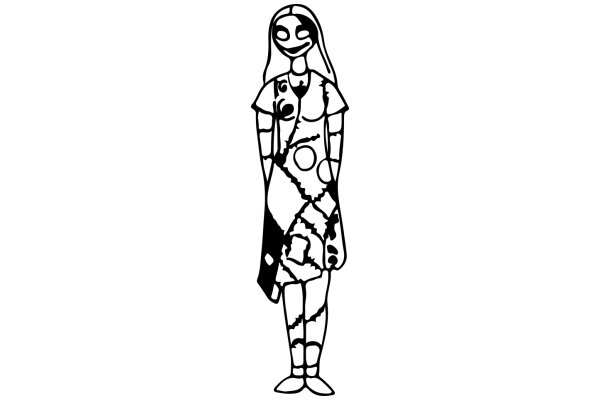 A Stylized Line Drawing of a Woman with a Stethoscope