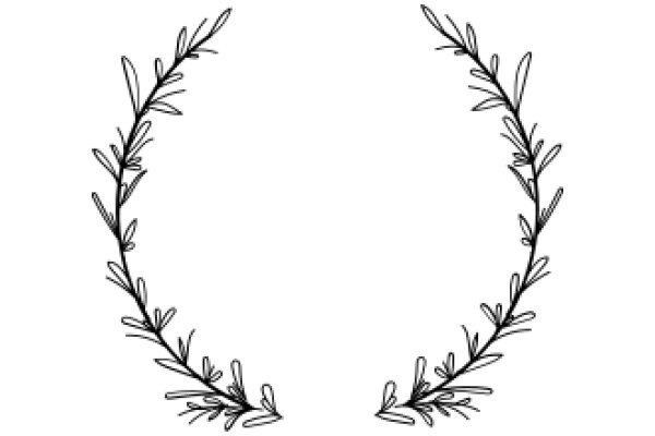 Simplicity in Art: A Line Drawing of a Floral Branch