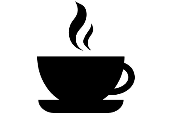 Simplistic Icon of a Coffee Cup with a Steam Design