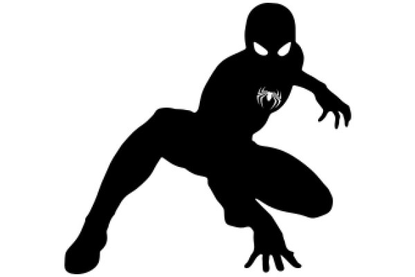 Silhouette of Spider-Man in a Stance of Readiness