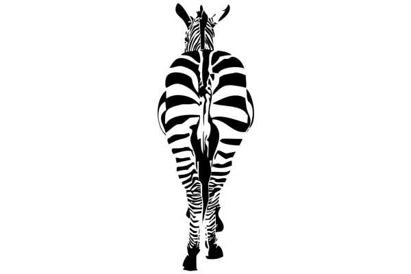 Zebra Silhouette: A Artwork