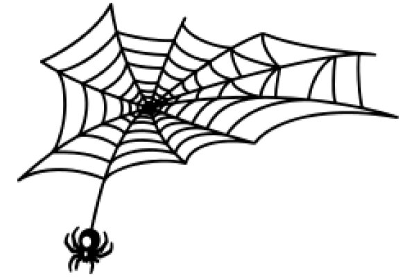 A Spider's Web: An Illustration of a Simple Spider and Its Web