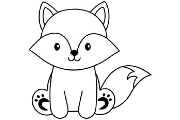 Adorable Cartoon Fox with a Smile