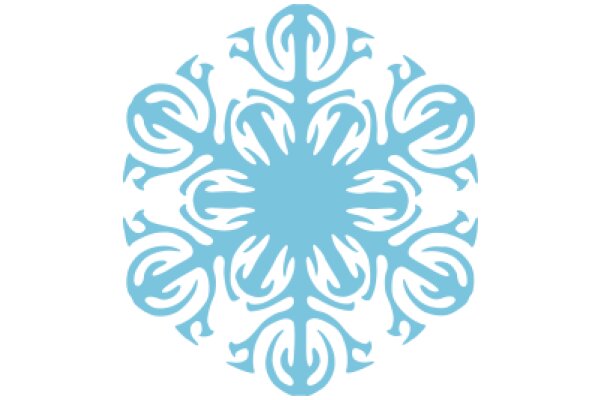 Stylized Blue Snowflake Design