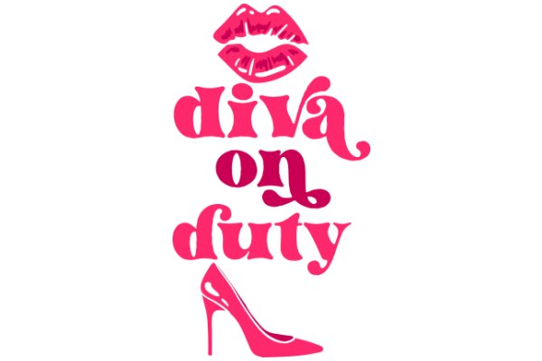 Divine Diva on Duty: A Playful Pink Advertisement