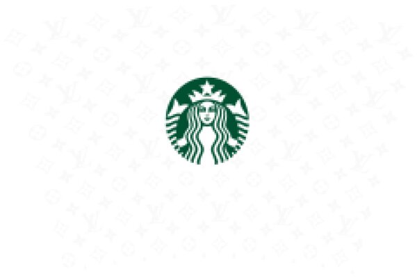 Starbucks Logo on a White Background with a Pattern