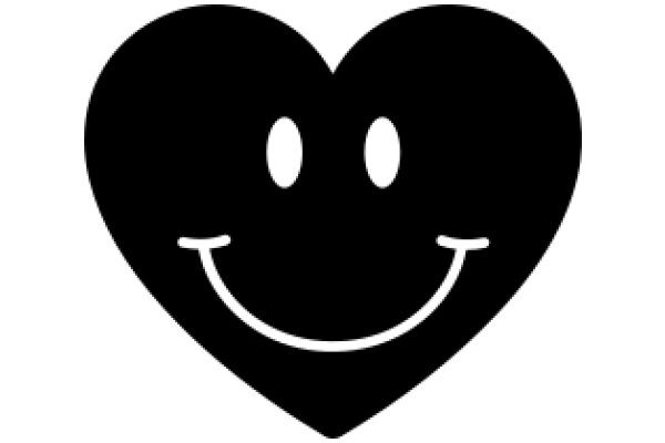 Emotional Icon: A Black Heart with a Smile