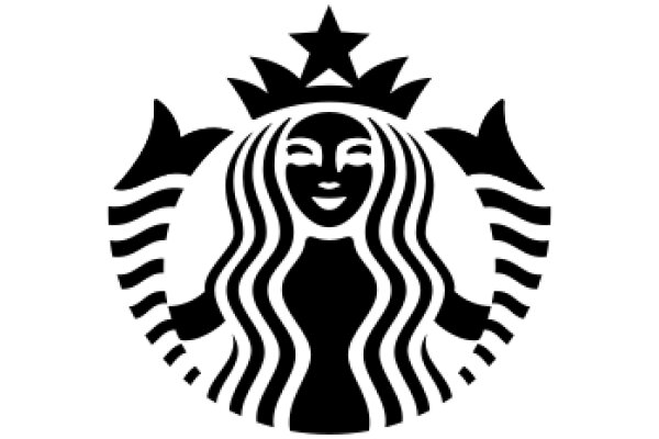 Stylized Starbucks Logo with Smiling Face