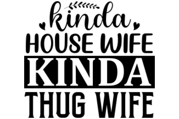 A Graphic Design of a Quote: 'Kinda House Wife, Kinda Thug Wife'