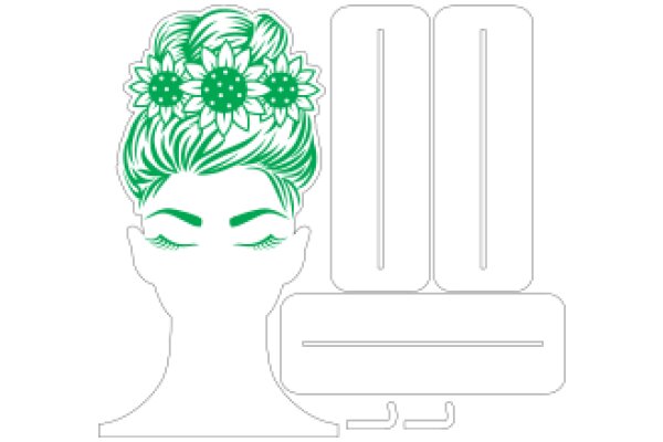 Stylized Illustration of a Flower Crown and Number 200