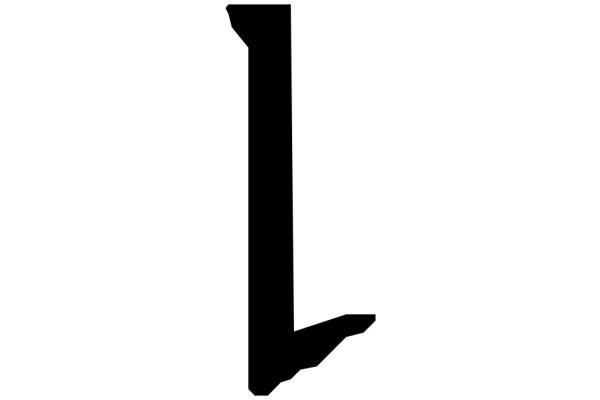 A Solid Letter 'L' on a White Background