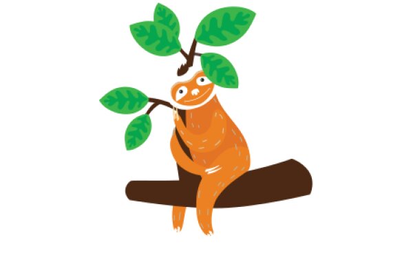 A Whimsical Illustration of a Monkey with a Tree on Its Head