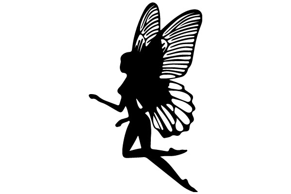 Silhouette of a Fairy in Flight