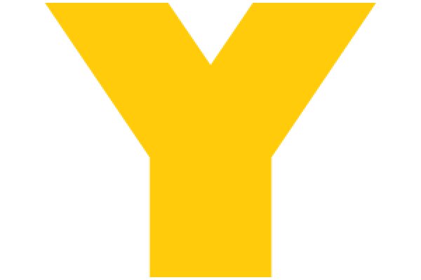 Vibrant Yellow Letter 'Y' on a White Background