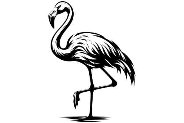 Stylized Ostrich Illustration in