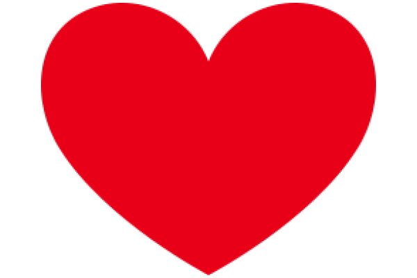 A Solid Red Heart Symbol