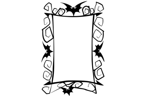 Stylized Gothic Bat Decoration