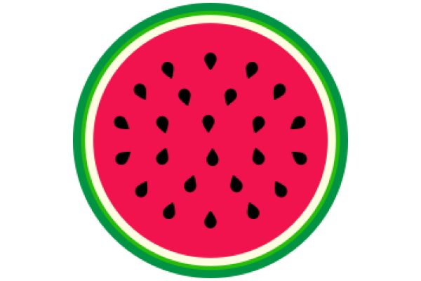 Vibrant Watermelon with Green and Red Stripes