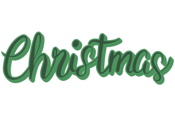 Stylized Christmas Greeting with the Word 'Christmas'