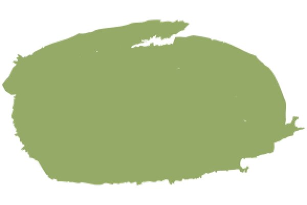 A Green Oval Shape with a Chunk Missing