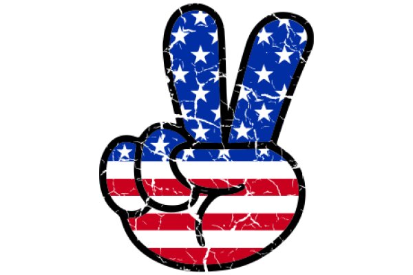 United States Flag with a Peace Sign