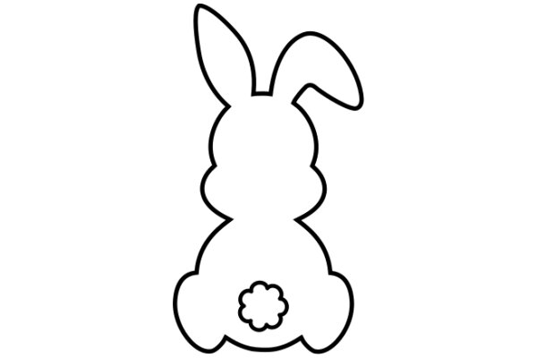 Simplistic Line Drawing of a Bunny