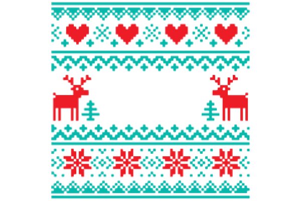 Holiday-Themed Decorative Pattern with Christmas Elements