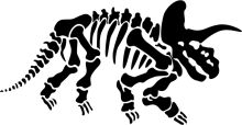 Silhouette of a Dinosaur: A Black and White Illustration