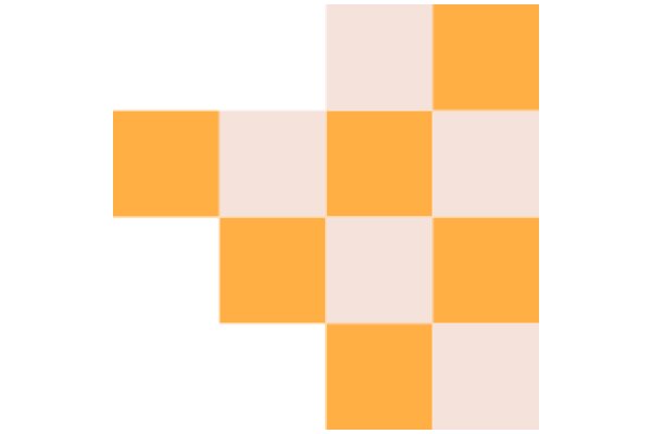 Vibrant Pixel Art: A Digital Display of Orange and Pink Squares