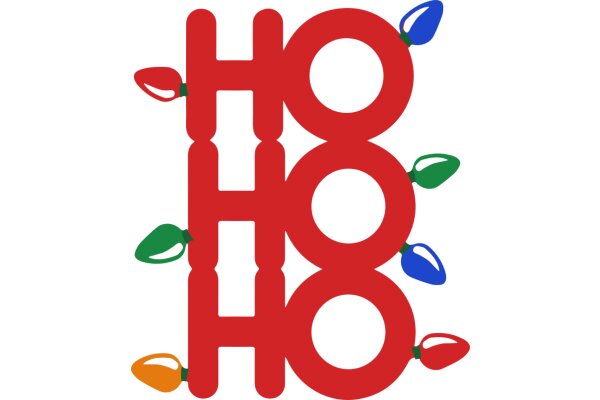 Holiday-Themed Logo with Red and White Colors