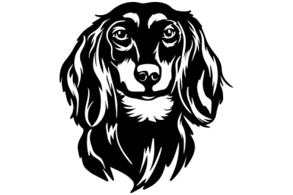 A Stylized Portrait of a Dog's Head