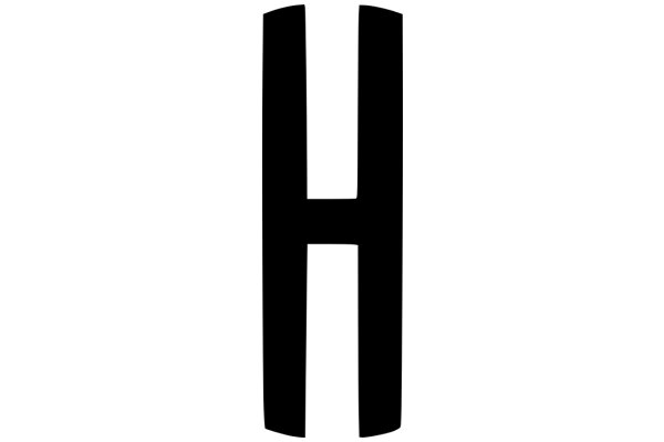 Stylized Letter 'H' on a White Background