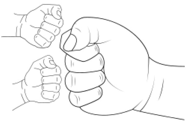 Two Fists Clenched in a Show of Strength and Determination