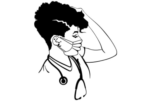 A Medical Professional in Silhouette, Emphasizing the Stethoscope