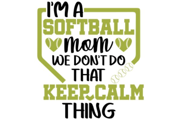 Softball Mom's Witty and Humorous Sign