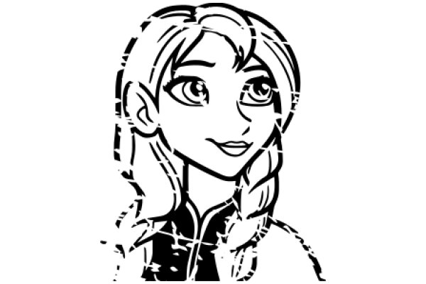 Stylized Portrait of a Female Character with a Smile