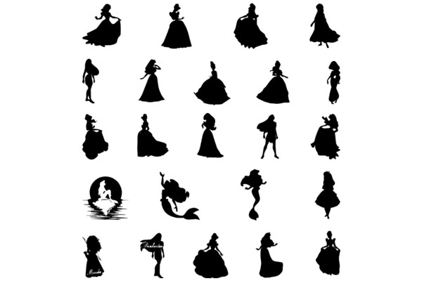 Silhouettes of Silhouettes: A Collection of Elegant Fashion Icons