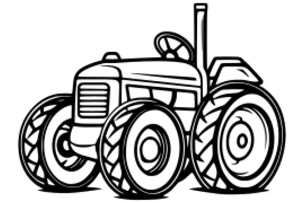 A Classic Illustration of a Farm Tractor