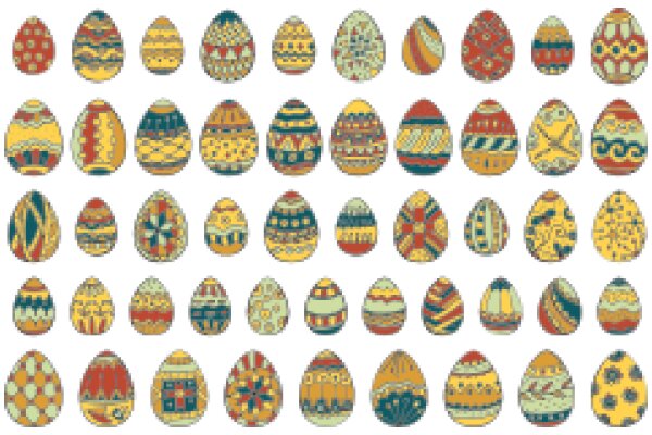 A Collection of Vibrant and Colorful Easter Eggs