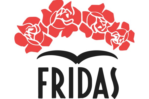 Festive Floral Design with the Word 'FRIDAS' in a Stylized Font