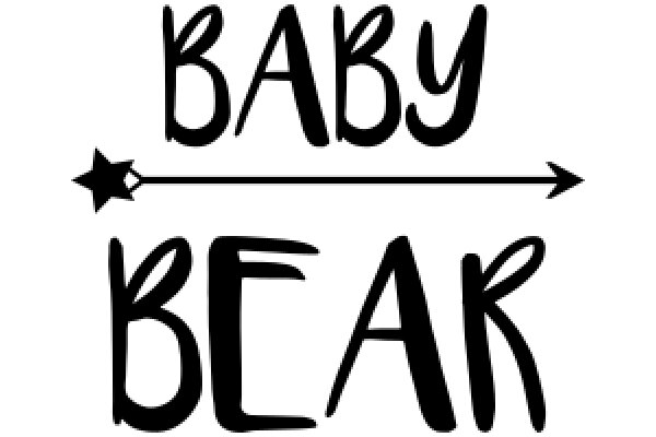 A Playful Presentation of the Words 'Baby Bear' in a Stylish Font